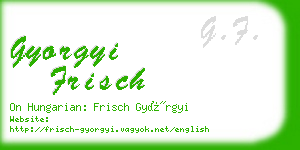 gyorgyi frisch business card